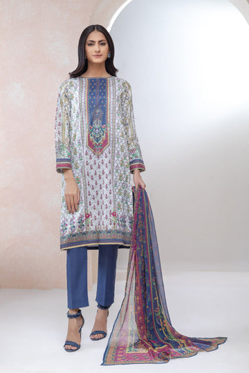 Bonanza Satrangi White Lawn Suit Ssk223p18 Eid Pret 2022 Online Shopping